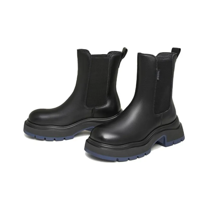 TATA Chelsea Boots Women's Black Fleece Lined/Black Unlined-12