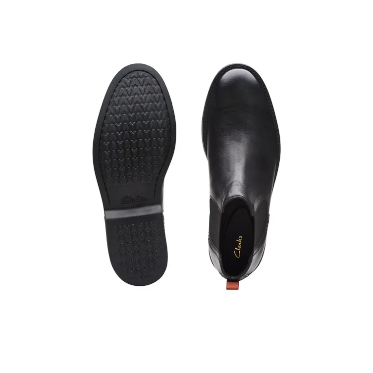 Clarks Ettik Collection Crew Chelsea Boots Men's Black-2