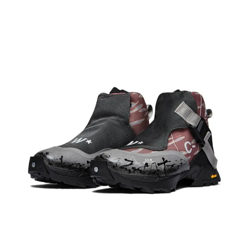 ROA x A COLD WALL* Slip Resistant Ankle Length Outdoor Hiking Boots Unisex Black-0