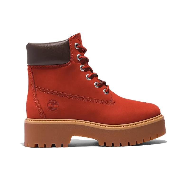 Timberland Stone Street Ankle Boots Women's Red Brown-1