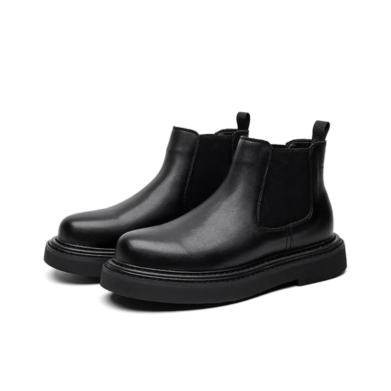 GZZ Short Chelsea Boots Men's Black-2