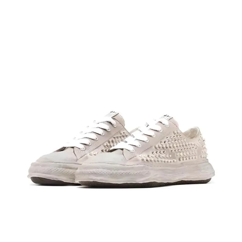 MIHARA YASUHIRO Slip Resistant Shock Absorbers Low Top Skateboard Shoes Men's White-1