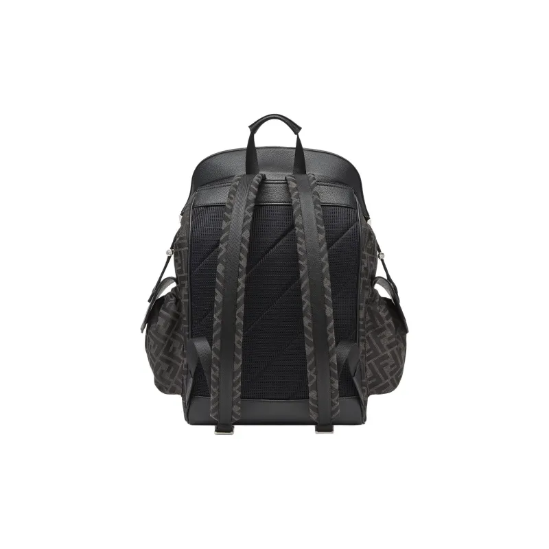 FENDI FF Jacquard Backpack Men's Black-2