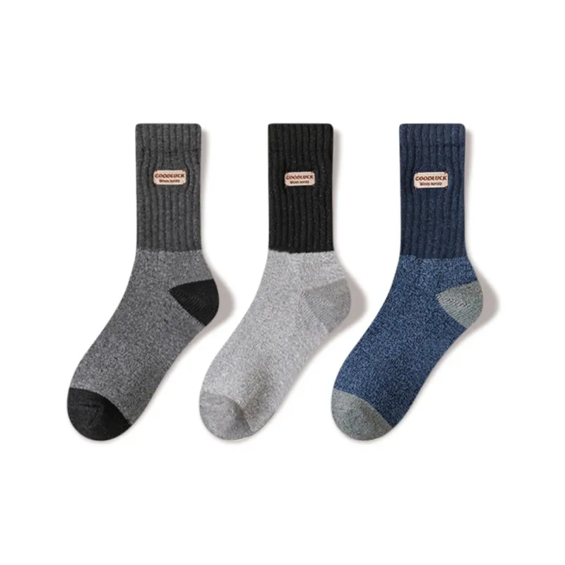 JIAZINI Knee High Socks Men's 3 Pack-0