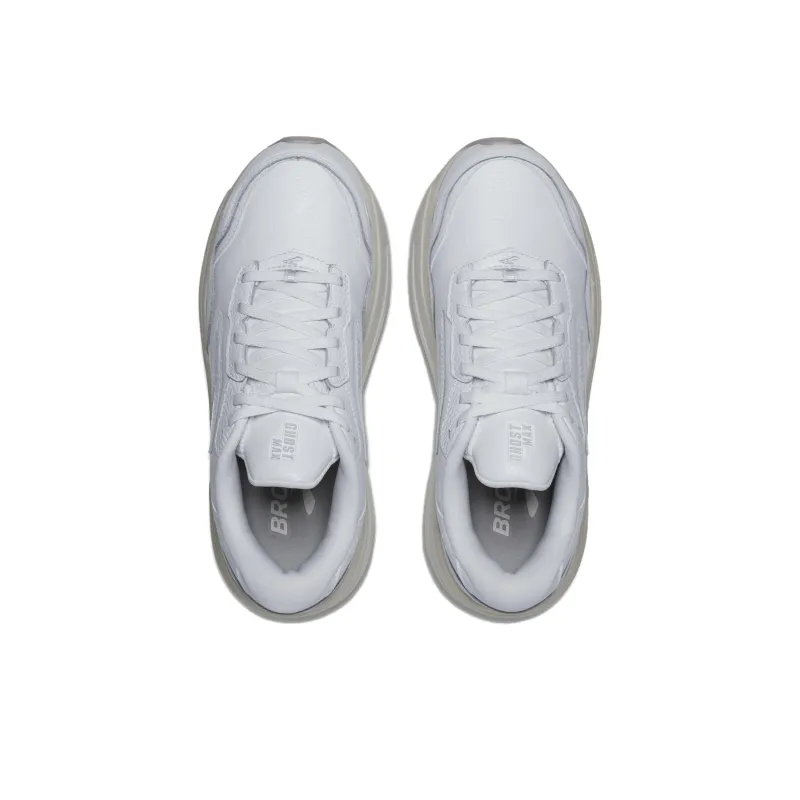 Brooks Ghost Ma Anti Slip Wear Resistant Low Top Casual Running Shoes Men's White-1