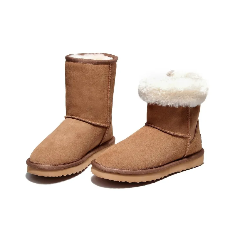 TASMAN AUS Crew Double Layer Classic Snow Boots 2cm Unisex-16