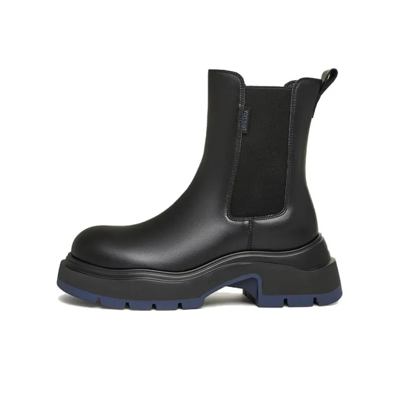 TATA Chelsea Boots Women's Black Fleece Lined/Black Unlined-7