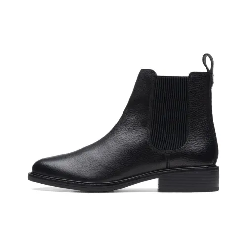 Clarks Crew Chelsea Boots Women's Black
