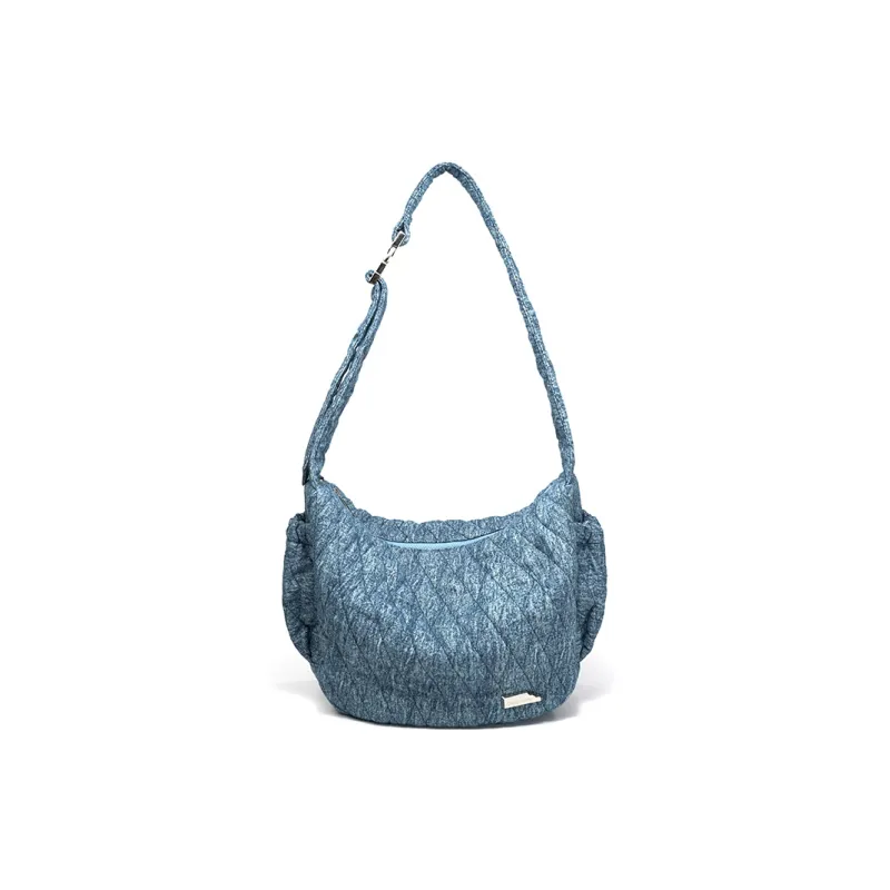 SMTING STUDIO Fabric Couple's Sports Bag, Crossbody Bag Medium Size Unisex Denim Blue-0