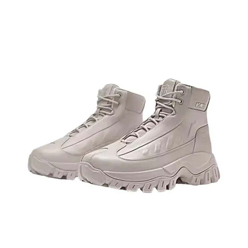KSWISS Cushioning Wear Resistant High Top Casual Shoes Unisex Beige-1