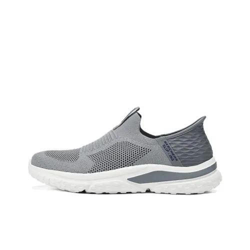Skechers Slip Ins Anti Slip Wear Resistant Low Top Casual Shoes Men's Gray