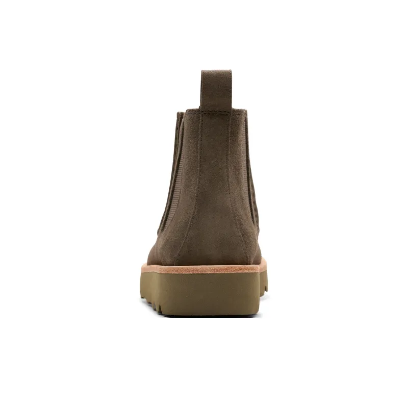 Clarks Short Chelsea Boots Women's Gray-3