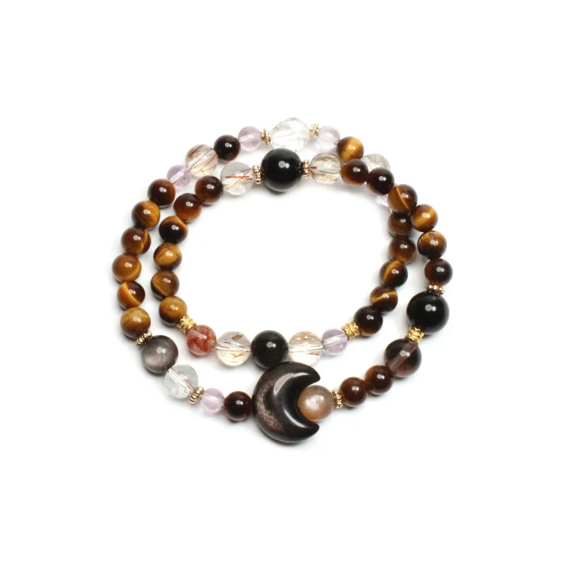 CUIJING Tiger's Eye Stone Good Luck, Collectible Beaded Bracelet Women's-2