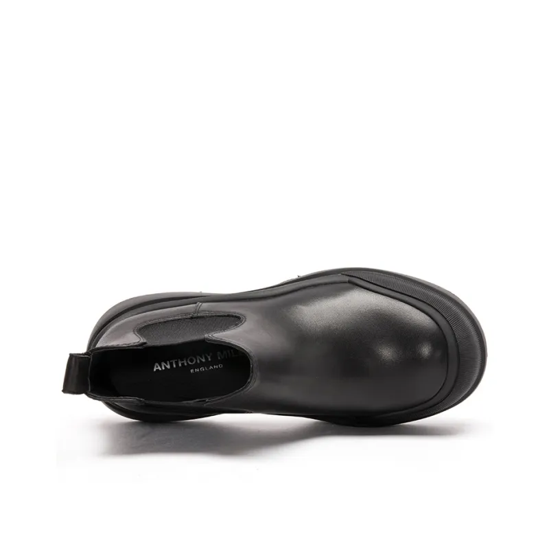 Anthony Miles Short Chelsea Boots Women's Black-2