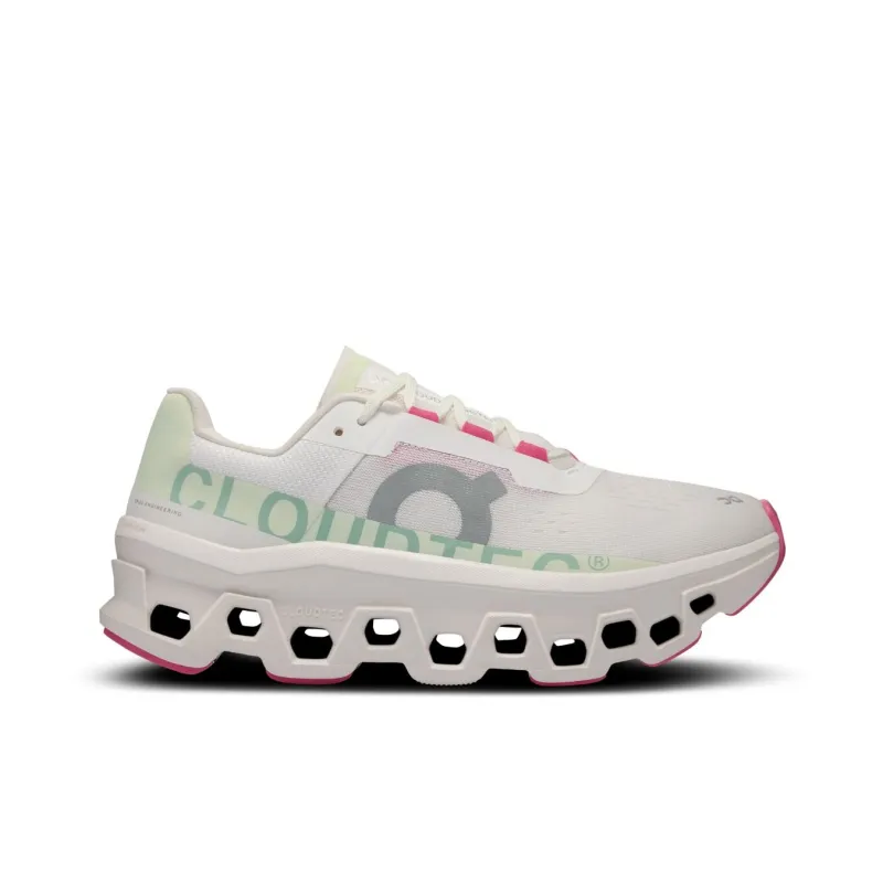 On Running CloudmOnster White Lima Women's-1