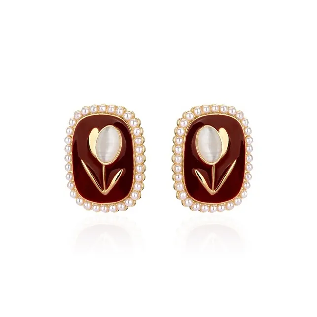 QLADY S925 Silver Stud Earrings Women's-0