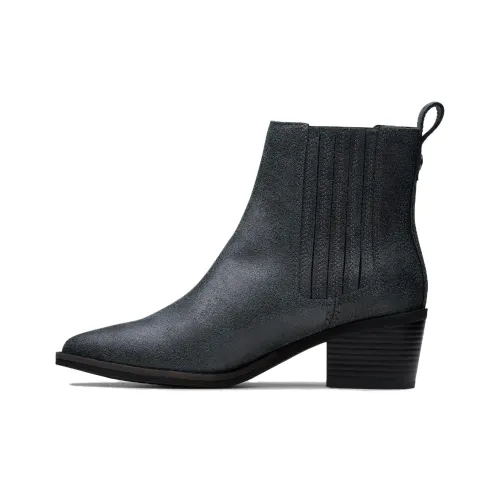 Clarks Short Chelsea Boots Women's Asphalt Gray