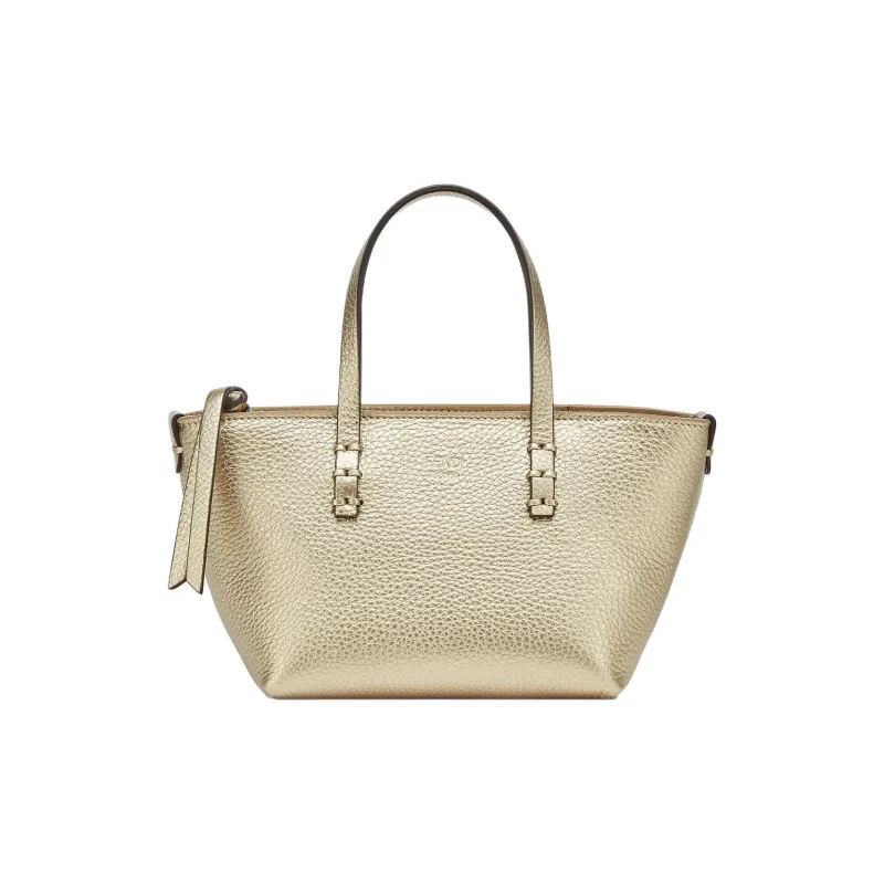 FENDI Cow Leather Shoulder Bag Crossbody Bag Handbag Mini Women's Gold-0