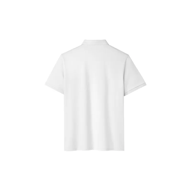HLA Cooling Quick Dry Color Blocking Embroidery Classic Collar Pearl Beaded Short-Sleeved Polo Shirt Men's-10