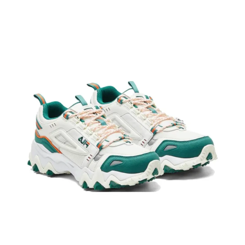 FILA Oakmont Low To Running Shoes White/Green Women's-3