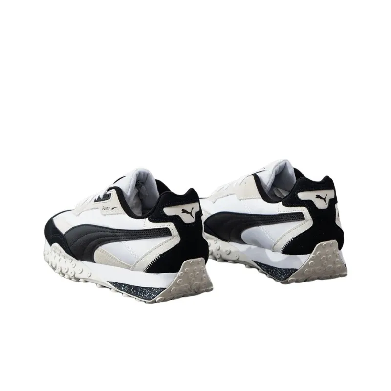 PUMA Blktop Rider Anti Slip Wear Resistant Low Top Running Shoes Unisex Black White-1