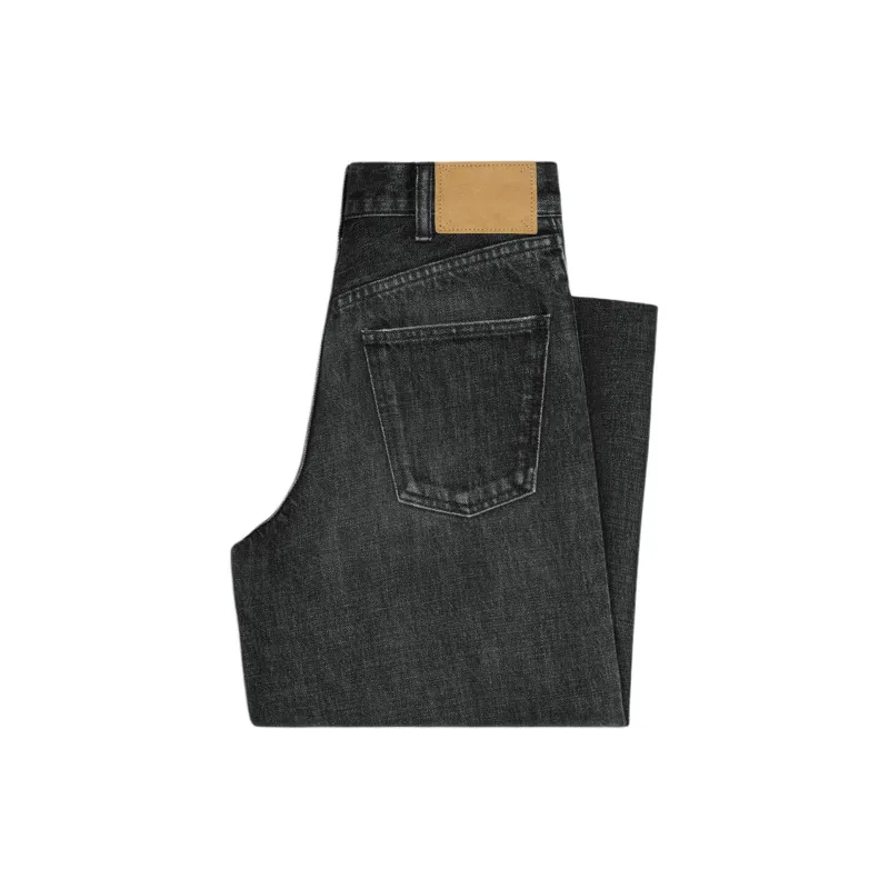 CELINE Flared Surf Jeans In Black Ice Rinse Denim-1