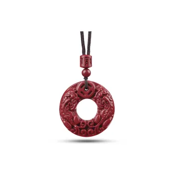 Sima Is Ethereal Reconstructed Cinnabar Pendants Unisex