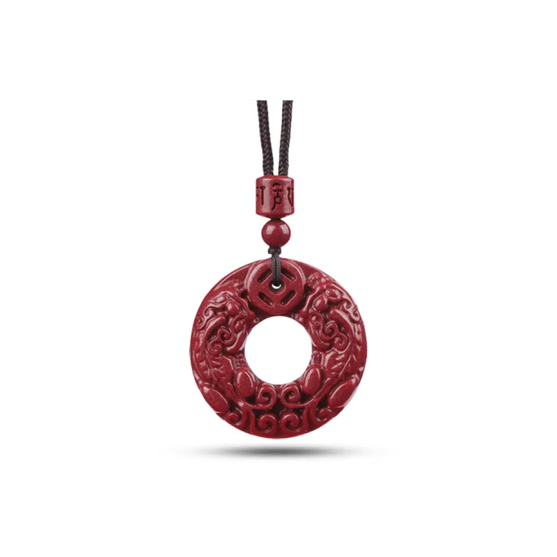Sima Is Ethereal Reconstructed Cinnabar Pendants Unisex-0