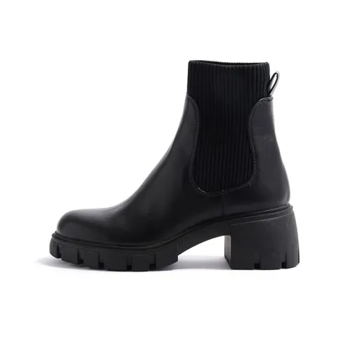 STEVE MADDEN Chelsea Boots Women's Black/Sand