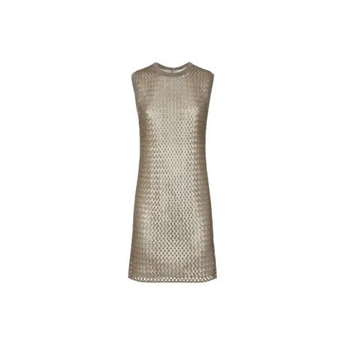 FENDI FW24 Sleeveless Dress Women's Gold