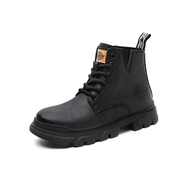 Dickies Slip Resistant Crew Work Boots High Top Men's Black-1