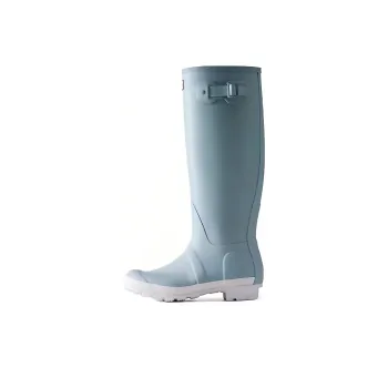 HUNTER Warm Water-Resistant Wear-Resistant Cushioning Rain Boots Women's Light Blue