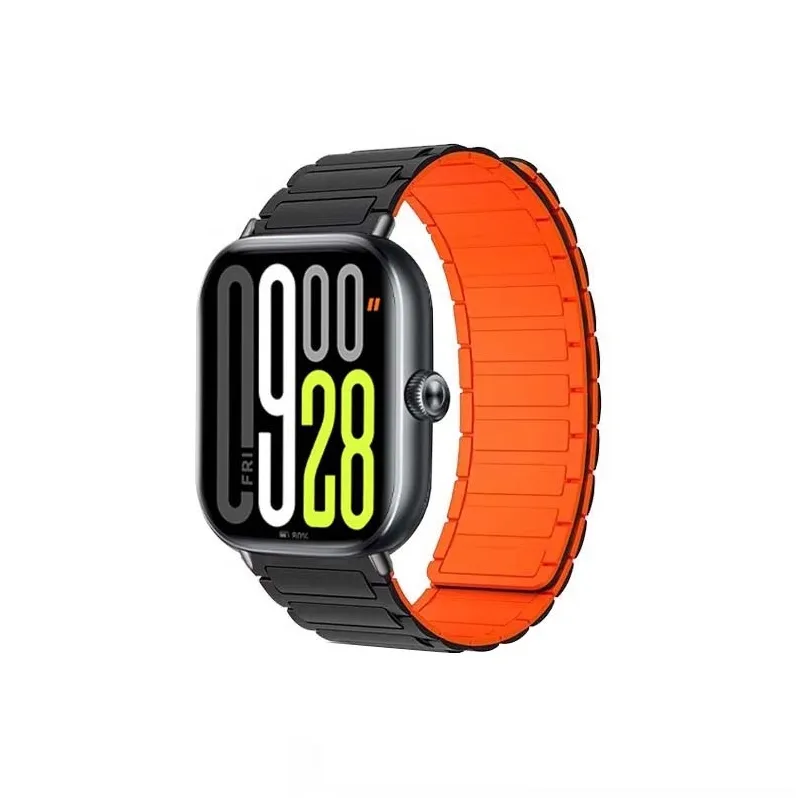 Mr. Strap Xiaomi Red Beige Compatibility Watch Band Silicone Material-7