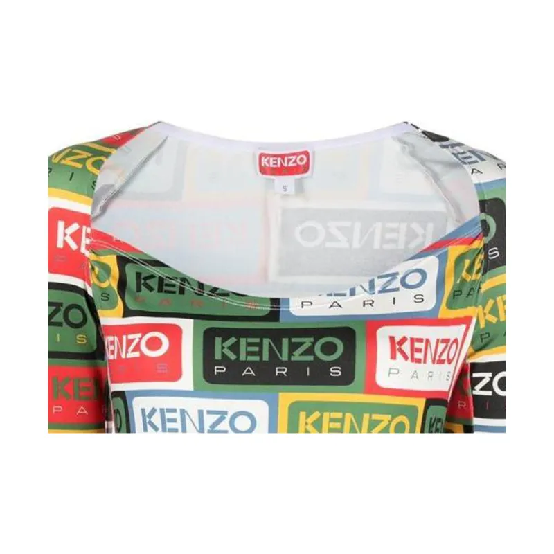KENZO All Over Graphic Logo Motif Dress-1