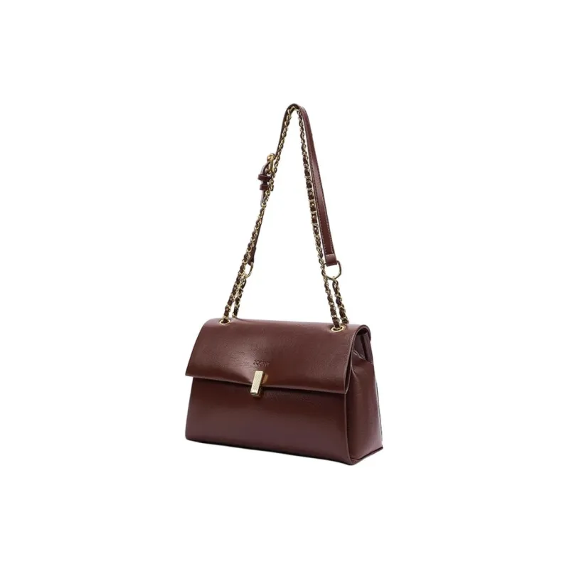JOSINY Synthetic Leather Messenger Bag Shoulder Bag Medium Size Women's Coffee-1
