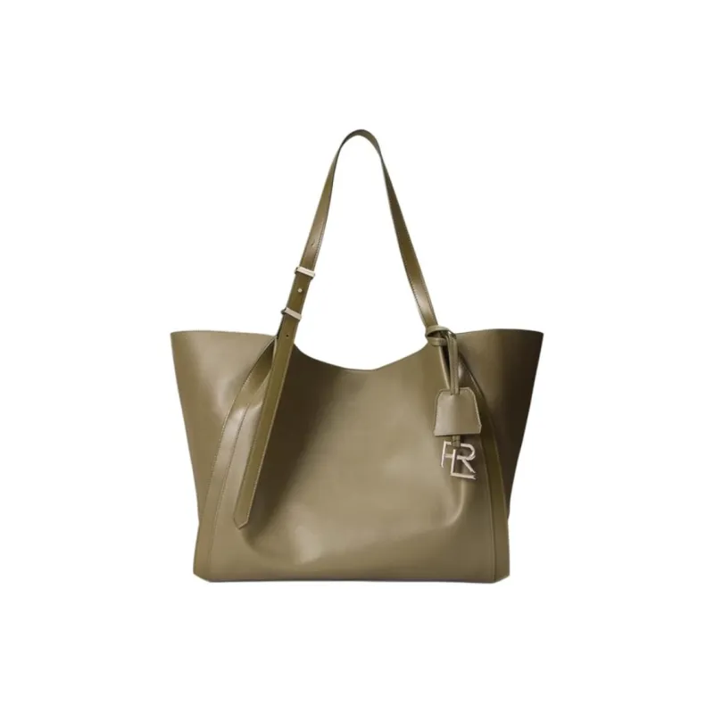 Ralph Lauren Cow Leather Tote Bag, Shopping Bag, Shoulder Bag Large Size Women's-0
