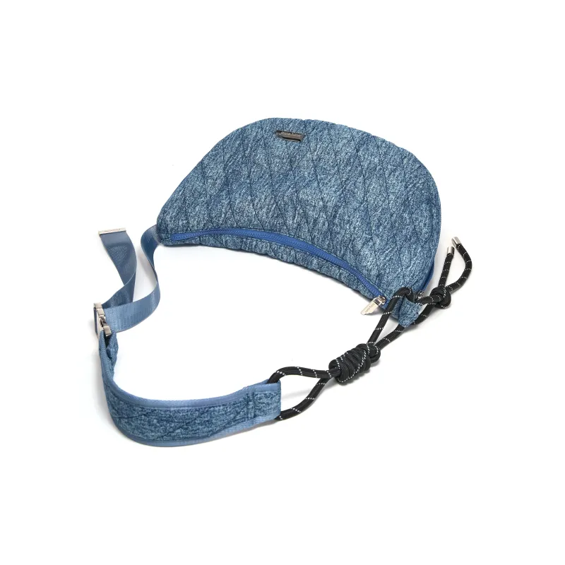 SMTING STUDIO Fabric Crossbody Bag Medium Size Unisex Denim Blue-1