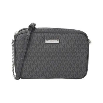 MICHAEL KORS Jet Set PVC Shoulder Bag, Crossbody Bag Large Size Women's Black