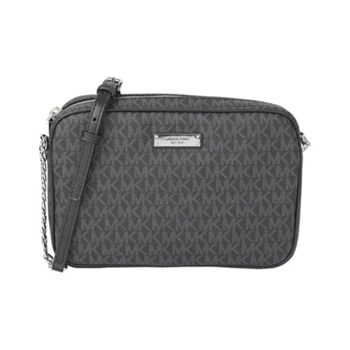 MICHAEL KORS Jet Set PVC Shoulder Bag, Crossbody Bag Large Size Women's Black