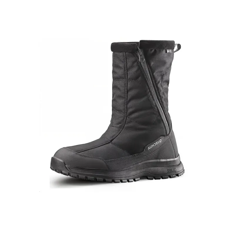 DECATHLON Warm Water-Resistant Slip-Resistant Knee-High Snow Boots Men's Black-0