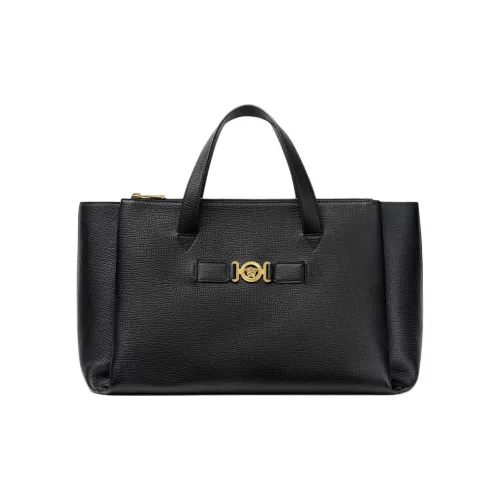 VERSACE MEDUSA BIGGIE Series Cow Leather Tote Bag Shopping Bag Shoulder Bag Handbag Men's Black