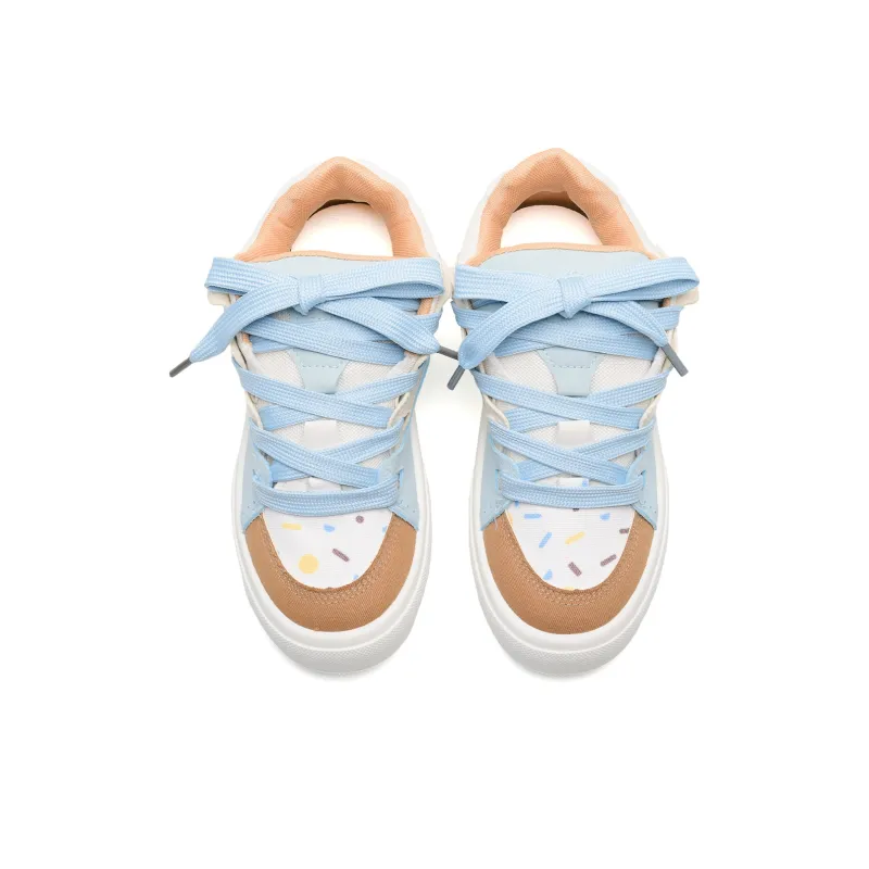 Circle Small Coverage Impact Resistance Breathable Height Increasing Low-Top Skateboard Shoes Women's Box Included-3