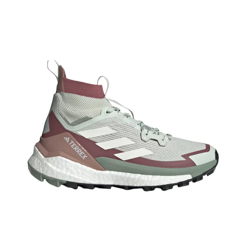 Adidas TERREX FREE HIKER 2.0 Anti Slip Wear Resistant High Top Hiking Shoes Women's White Red Green-1