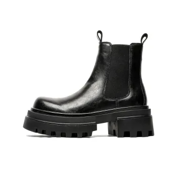 ZUWUDONG Short Chelsea Boots Men's Black