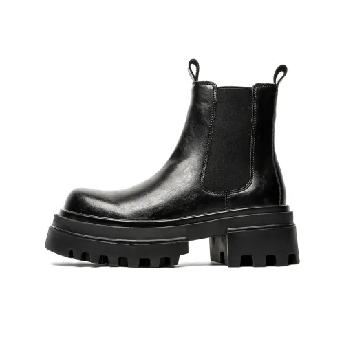 ZUWUDONG Short Chelsea Boots Men's Black
