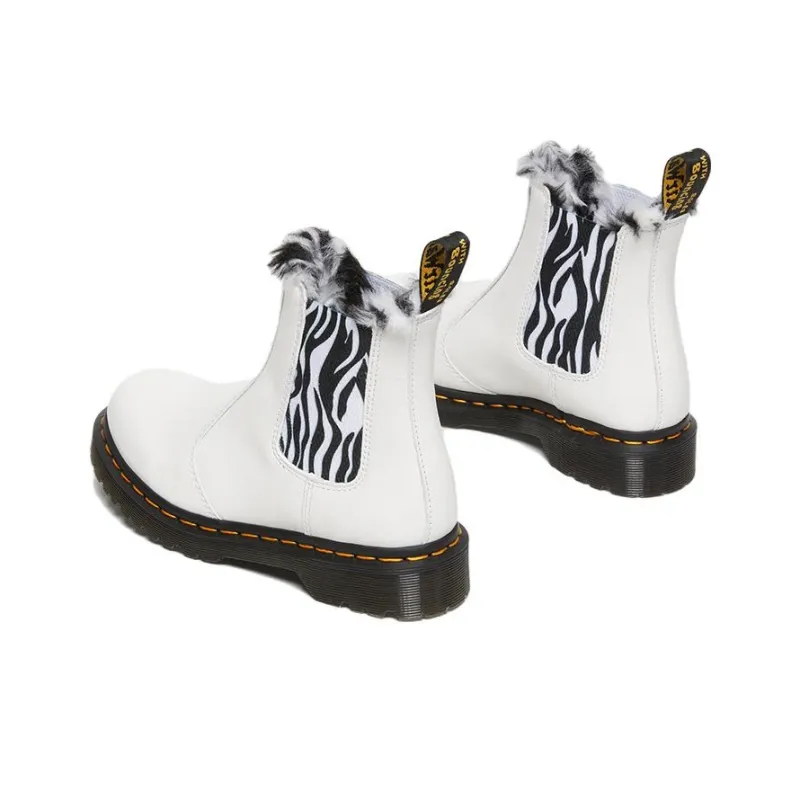 Dr.Martens Short Chelsea Boots Women's White-4