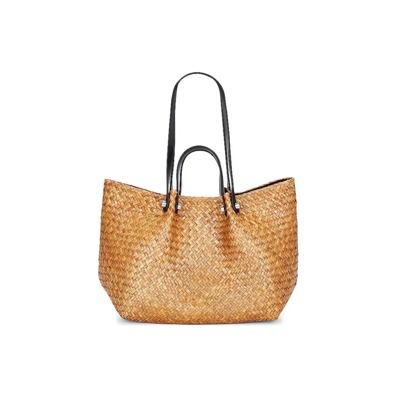ALLSAINTS Straw Tote Bag Shopping Bag Shoulder Bag Handbag Small Size Women's Khaki-2