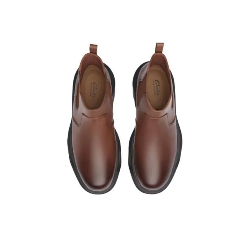 Clarks Short Chelsea Boots 4.5cm Men's Brown-2