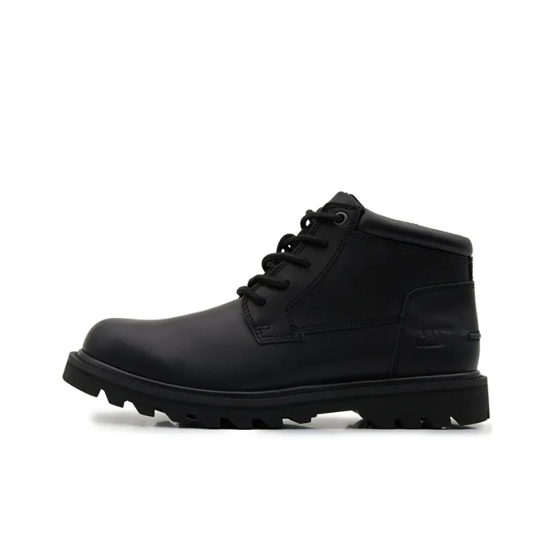 CAT Wear Resistant Slip Resistant Ankle Length Outdoor Boots Men's Black-0