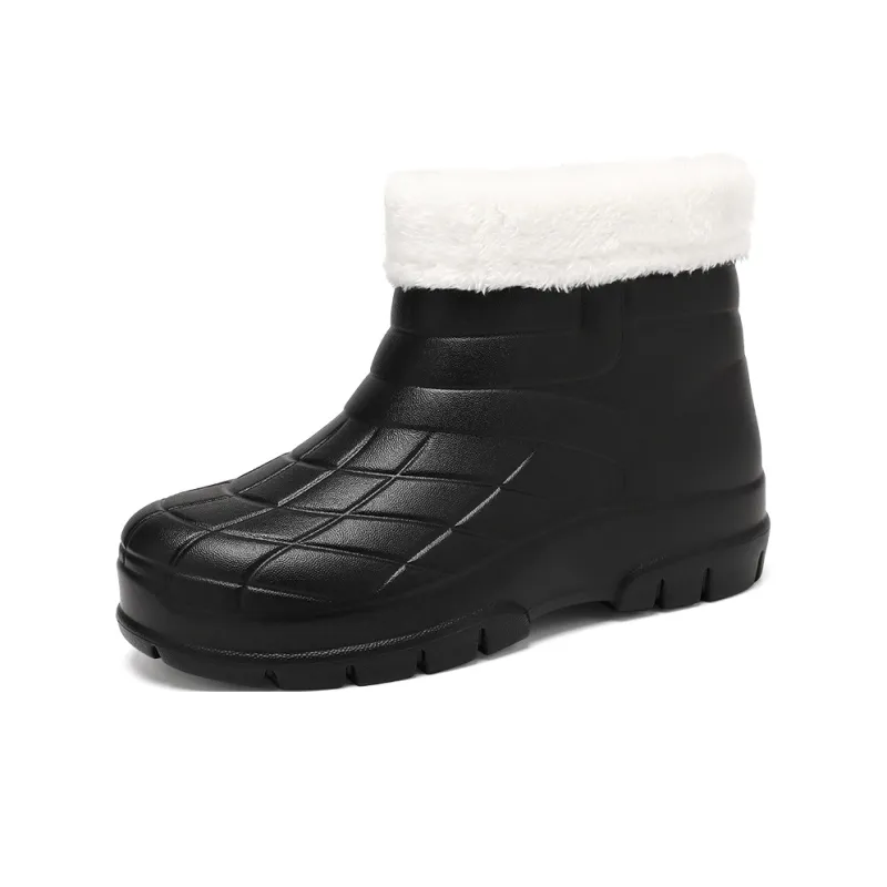CariteSport Water-Resistant Wear-Resistant Warm Height-Increasing Cushioning Slip-Resistant Knee-High Rain Boots Unisex-1